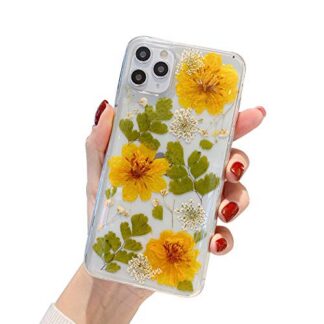 iPhone 11 telefonikaaned, päris kollaste lilleõitega