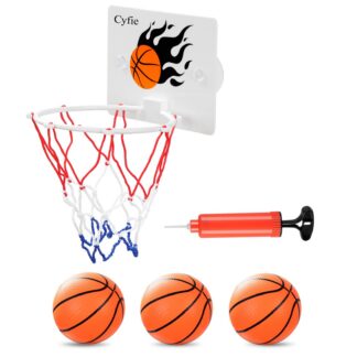 Minikorvpallikomplekt siseruumi, mitmevärviline (3 palli ja pumbaga)