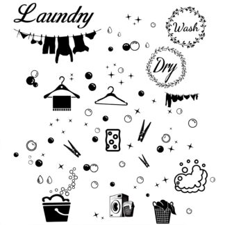 Vinüül seinakleebised pesuruumi (4tk)