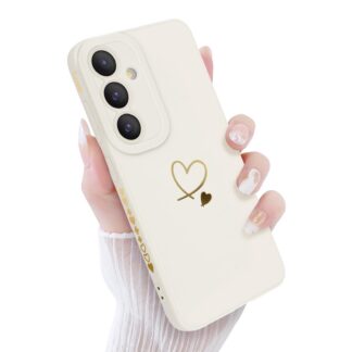 Samsung Galaxy S25 5G telefonikaaned, silikoonist, põrutuskindlad, valged