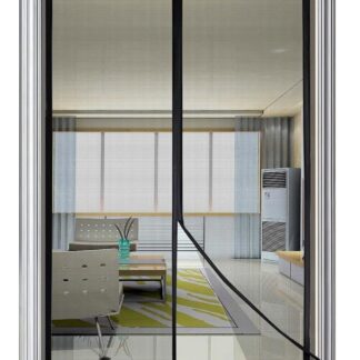 Magnetiline isekleepuv putukavõrk rõduuksele, must (90x230cm)