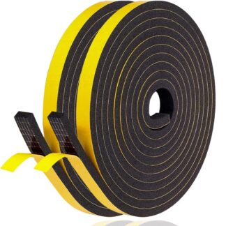 Isekleepuv akna- ja uksetihend, kummist, must (12x6mm, 8m)