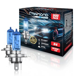 Auto pirnid, H4, ksenooni välimusega (2tk, 12V, 60/55W, 8500K)