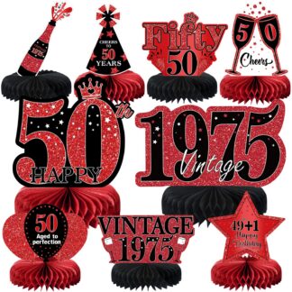 Kärgkaunistused lauale (9tk, punane, must)