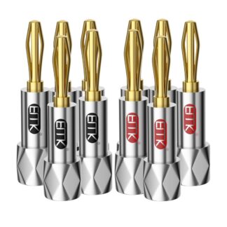 Kõlari banaanipistikud, 24K kullatud (10tk)