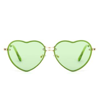 Südamekujulised ääristeta päikeseprillid, UV400