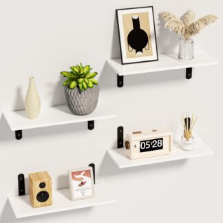 Valged seinariiulid (4tk), koos kanduritega