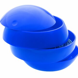 Sinine kerakujuline sahtlitega ehtekarp