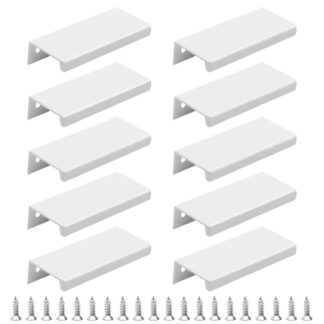 Mööblikäepidemed, alumiiniumist, valged (10tk, 80mm)