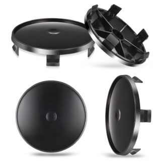 Rattakapslite komplekt, must, poleeritud BMW (4tk, 68mm)