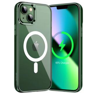 Telefonikaaned iPhone 13 Mini, magnetiline, põrutuskindel, läbipaistev, alpiroheline