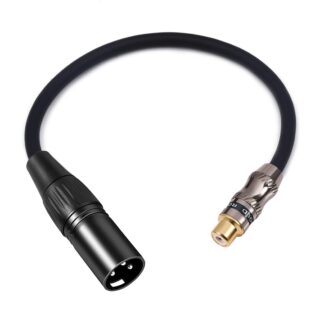 XLR-RCA audiokaabli adapter, lühike