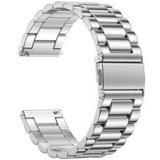 Roostevabast terasest kellarihm Samsung Galaxy/Garmin kelladele, hõbedane (20mm)