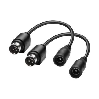 Alalisvoolu kaabel valvekaamerale (2tk, 17cm, 3-pin DIN, 5.5x2.1mm)