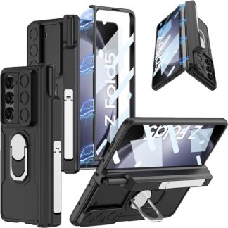 Telefonikaaned Samsung Galaxy Z Fold 5, jalaga, liugleva kaamerakattega, must