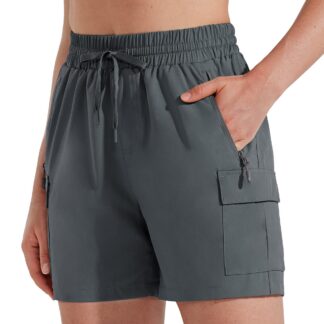 Naiste matkašortsid, taskutega, tumehall (s. XS)