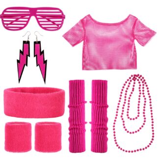 Naiste 80ndate/90ndate retro kostüümi komplekt