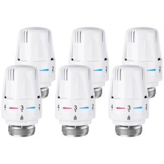 Termostaadi radiaatoriventiili pea, must (6tk, M30 x 1.5)