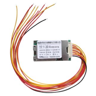 Liitiumaku BMS kaitseplaat (18650 akudele, tasakaalustusfunktsiooniga, 10S, 36V, 30A, 1000W)