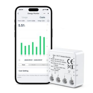 Nutipistikumoodul, valge, voolumõõtmise ja taimeriga (16A)