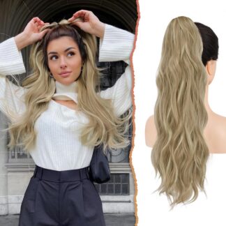 Laineline punutud patsipikendus, tuhkblond (56cm)