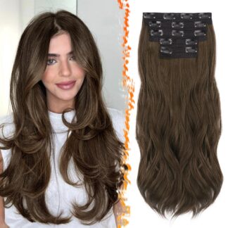 Juuksepikendused, pruunid, lainelised (5tk, 50cm)