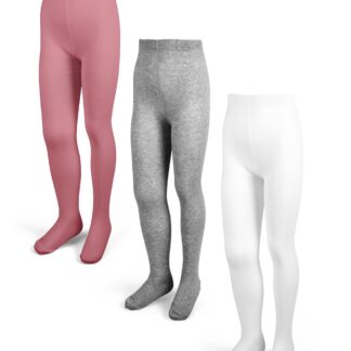 Laste mugavad venivad sukkpüksid, hall/valge/roosa (3tk, s. 134-140)