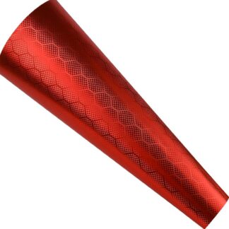 Süsinikkiust autokile, kärgmustriga, punane (45x152cm)