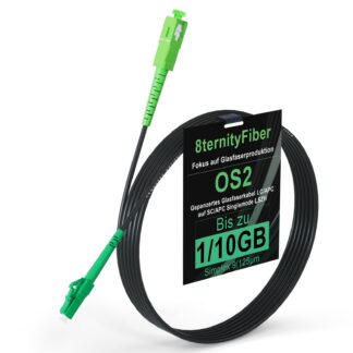 Soomustatud fiiberoptiline kaabel LC/APC to SC/APC, must (100cm)