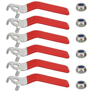 Roostevabast terasest hoobkäepidemed kuulkraanile (8x6mm, M8 mutritele) 6 tk