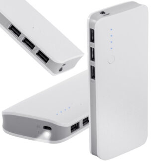 10000mah valge akupank kolme USB pesaga