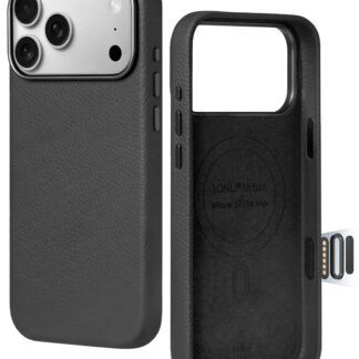 Telefonikaaned iPhone 17 Pro, reljeefne nahk, must