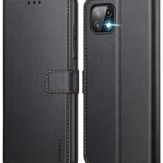 Samsung Galaxy A22 5G telefonikaaned, nahast, kaardipesadega, must