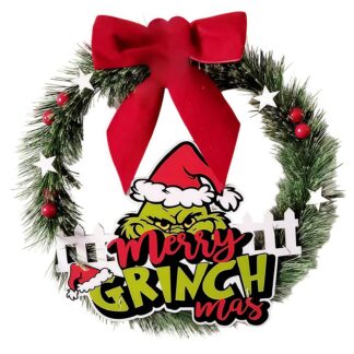Kunstlik jõulupärg (30cm) (Grinchi vast saab ka soovi korral eemaldada)