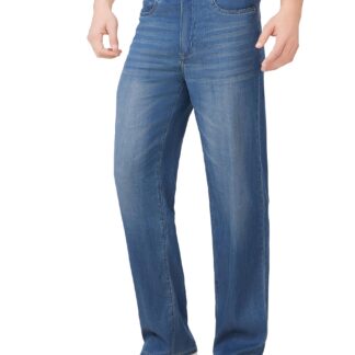 Meeste avaralõikelised kerged suvised teksad, veniv (s. W30L, vöö 76 cm)