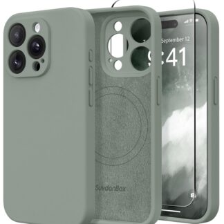 Telefonikaaned iPhone 14 Pro Max, magnetiline, põrutuskindel, silikoonist, roheline