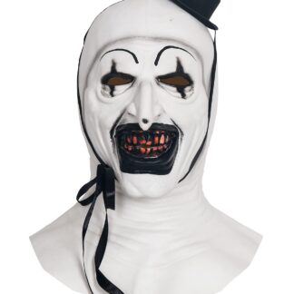 Klounimask, terve näo, realistlik, valge, õudne
