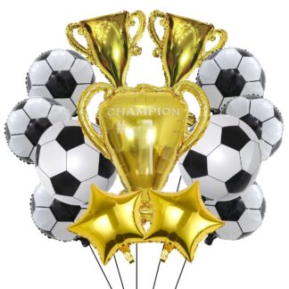 Jalgpalli sünnipäevakaunistused lastele (13tk, suured fooliumõhupallid)