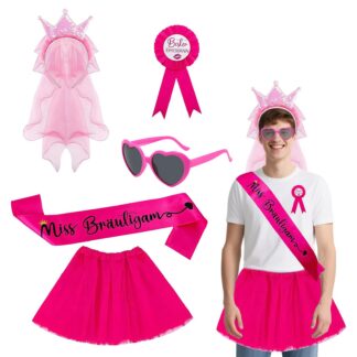 Vallalistepeo kostüüm, roosa (5 osa)