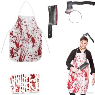 Lihunikukostüüm, verise põlle ja noaga
