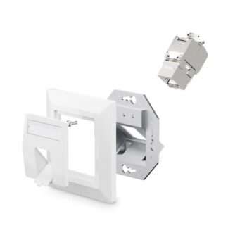 Keystone võrgupesa, süvistatav (CAT7/6A, RJ45, must)