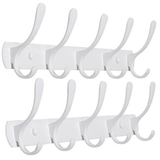 Metallist seinanagid, valge (2tk, 5 konksuga)