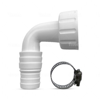 90-kraadine ühendusotsik pesu- ja nõudepesumasinatele (2.5cm)