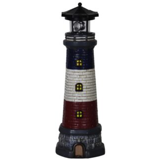 Päikesepatareiga majakas valgusti, punane, ABS