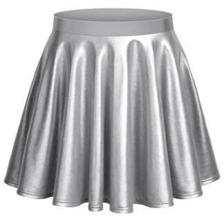 Metallik plisseeritud seelik, hõbedane (s. M)