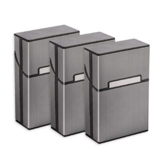 Metallist sigaretitoosid magnetkinnisega, hall (3tk)