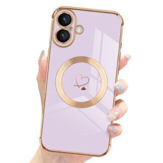 iPhone 16 Plus telefonikaaned, magnetilised, Magsafe'iga ühilduvad, lilla