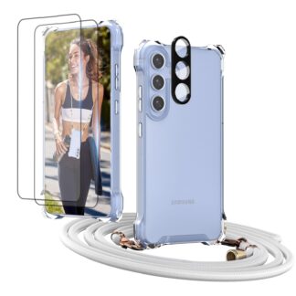 Samsung Galaxy A54 5G telefonikaaned, rihmaga, läbipaistev