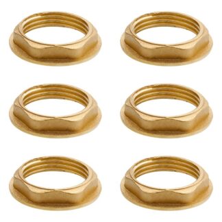 Äärikuga kuuskantmutrid, messingist (6tk, 6mm)