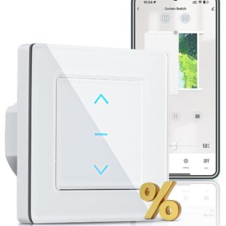 Nutikas rulookardina lüliti, Wi-Fi, puutetundlik, protsentuaalse reguleerimisega, hääljuhtimisega
